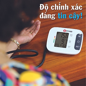 Máy đo huyết áp bắp tay điện tử Yamada - trợ lý ảo Assistant+ giọng nói tiếng Việt thông minh, đọc kết quả, cảnh báo nhịp tim Heart Link, đo chính xác, thiết kế cao cấp