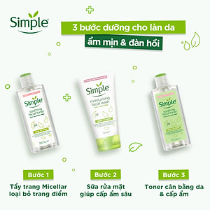Sữa rửa mặt Simple giúp cấp ẩm, da trông khỏe và mịn màng - cho da khô nhạy cảm 150ml [CHÍNH HÃNG ĐỘC QUYỀN] [MỚI]