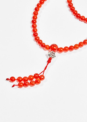 Vòng chuỗi hạt đeo tay 108 viên đá mã não đỏ 6mm mệnh hỏa , thổ - Ngọc Quý Gemstones