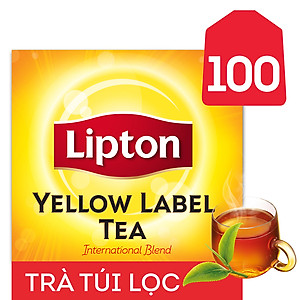 Combo 4 Trà Đen Nhãn Vàng Lipton Túi Lọc 2g x 100 Gói