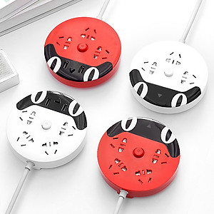Ổ cắm kéo dài đa năng kèm nguồn USB sạc điện thoại hình mèo dễ thương, có kệ để điện thoại nhỏ gọn tiện dụng
