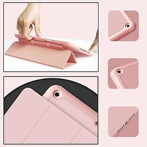 BAO DA SMART COVER SILICON, ỐP LƯNG SILICON CHO IPAD CÓ KHE CÀI BÚT APPLE PENCIL CHO IPAD 10.2 INCH, 10.5 INCH, IPAD PRO 11 INCH