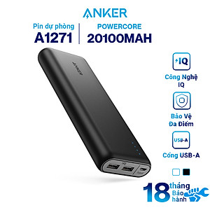 Pin Sạc Dự Phòng Anker PowerCore 20100mAh - A1271H11 / A1271011 (Đen) - Hàng Chính Hãng