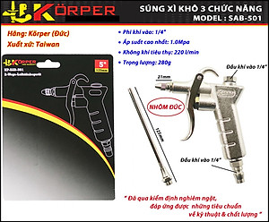 SÚNG XÌ KHÔ 3 CHỨC NĂNG KÖRPER KP-SAB-501