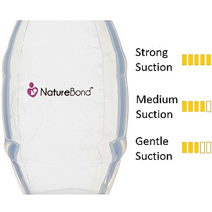 Cốc Hút Sữa Silicon NatureBond Chính Hãng Hoa Kỳ, số 1 tại Anh, Canada + Nút chặn chống đổ sữa, túi nhung cao cấp