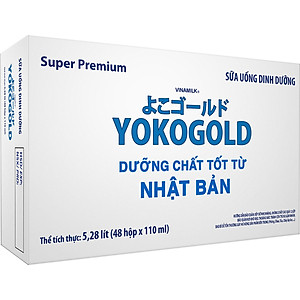 Thùng 48 hộp sữa YOKOGOLD pha sẵn 110ml