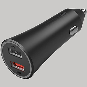 Tẩu sạc nhanh 2 cổng cho điện thoại trên Ô tô/Xe hơi XIAOMI Mi 37W Dual-Port Car Charger Black GDS4147GL - Hàng Chính Hãng