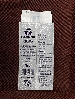 Gạo Nếp Cẩm - Gạo Ông Thọ Túi 1Kg - Thơm ngọt mềm dẻo, tốt cho sức khỏe