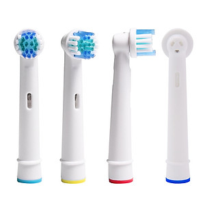 Cho máy Braun Oral B, SB-17A Daily Bộ 4 đầu bàn chải đánh răng điện thay thế, Phá tan mọi mảng bám, cho răng sáng bóng