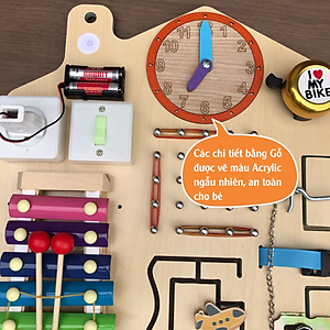 Sensory board, Busy board-Đồ chơi theo phương pháp giáo dục sớm từ 1 đến 3 tuổi