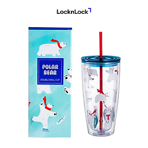 Ly Nhựa Có Ống Hút Lock&Lock HAP507YEL