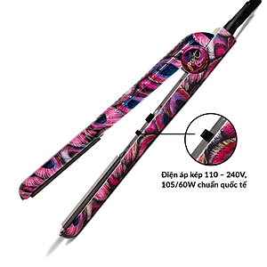 Máy Ép Tóc Lõi Sứ PYT Ceramic Styling Tool (2 trong 1) - Họa Tiết Đuôi Công - Nhiệt Hồng Ngoại Xa - Máy Duỗi Tóc Đa Năng Có Thể Duỗi Uốn Lọn Hoặc Uốn Cúp