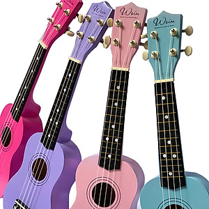Đàn Ukulele Soprano Woim 35A15 tặng kèm bao vải, capo nâng tông và máy lên dây điện tử