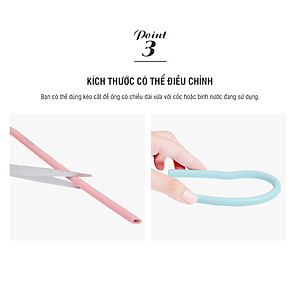 Bộ 6 Ống Hút Silicone Có Thể Tái Sử Dụng Kèm 2 Cọ Rửa Lock&Lock TLL080 ( 250 x 78 mm)