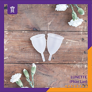 Cốc Nguyệt San Lunette Trong Suốt - Vật Liệu 100% Silicon Y Tế Đạt Chứng Nhận FDA - Nguyên Tem Niêm Phong - Sản Xuất Tại Phần Lan - Hàng Chính Hãng - Lunette Menstrual Cup Clear