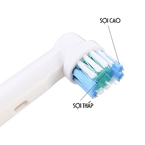 Cho máy Braun Oral B, SB-17A Daily Bộ 4 đầu bàn chải đánh răng điện thay thế, Phá tan mọi mảng bám, cho răng sáng bóng