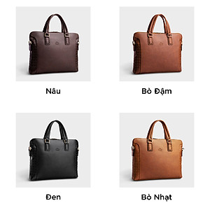 Cặp Công Sở Lata ( Thời trang nam basic đựng laptop 14,6 inch - Cặp da CA28 )