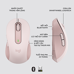 Chuột không dây bluetooth Logitech Signature M650 - Hàng chính hãng