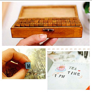 Bộ con dấu gỗ Chữ cái Alphabet 