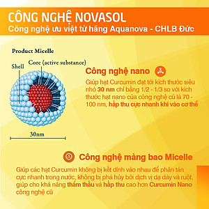 Viên Uống Tinh Chất Nghệ Giảm Đau Dạ Dày Novacurmin - Nguyên liệu nhập khẩu từ Đức (Hộp 30 viên)