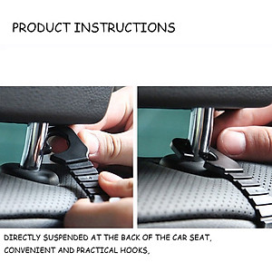 Combo 10 giá móc treo đa năng gắn tựa đầu treo đồ vật sau ghế ô tô, xe hơi 