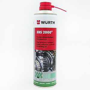 Mỡ Bò Nước Dạng Xịt Bôi Trơn Chịu Nhiệt Wurth Hhs 2000 (500ml)