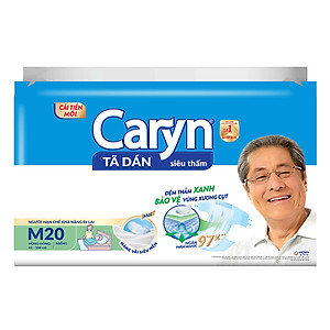 Tã Dán Siêu Thấm Caryn Gói Siêu Lớn M20 (20 Miếng)