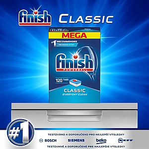 Hộp 120 viên rửa chén Finish Classic Dishwasher Tablets QT09444