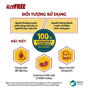 Nước uống giải rượu, thải độc gan Alcofree lốc 3 chai x 50ml