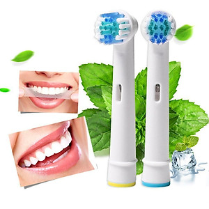 Cho máy Braun Oral B, SB-17A Daily Bộ 4 đầu bàn chải đánh răng điện thay thế, Phá tan mọi mảng bám, cho răng sáng bóng