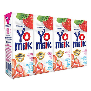 Thùng 48 Hộp Sữa Chua Uống Hương Dâu Vinamilk (170ml)