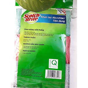 Gói 3 Cái Khăn lau bếp Microfiber tiện dụng Scotch Brite 3M