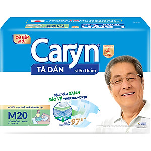 Tã Dán Siêu Thấm Caryn Gói Siêu Lớn M20 (20 Miếng)