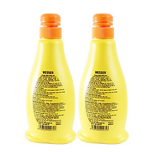 Bộ 2 Chai Sữa Tắm Gội Wesser 2in1 Hương Phấn (500ml x 2) - Cam