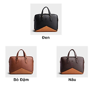 Cặp Công Sở Lata ( Thời trang nam basic đựng laptop 15 inch - Cặp da CA16 )