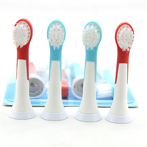 Bộ 4 đầu đánh răng điện trẻ em HX-6034 cho máy Philips Sonicare HX3, HX6, HX7, HX8, HX9, R, FlexCare +, FlexCare, HealthyWhite, HydroClean, EasyClean, DiamondClean