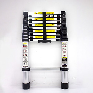 Thang nhôm rút gọn SUMIKA SK320 - Chiều cao tối đa 3.2m, chiều dài rút gọn 0.8m, hợp kim nhôm cao cấp, khóa chốt chắc chắn, đế cao su chống trượt, nhỏ gọn, di chuyển tiện lợi