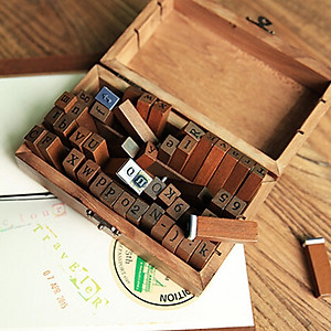 Bộ con dấu gỗ Chữ cái Alphabet 