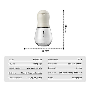 Lọ xay tiêu Elmich EL 8420W - Hàng Chính Hãng