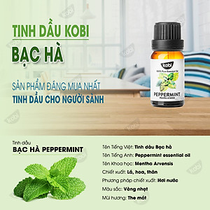 Tinh Dầu Bạc Hà Đuổi Chuột Kobi Nguyên Chất Dùng Với Máy Phun Sương, Máy Khuếch Tán, Máy Xông Tinh Dầu, Giúp Thơm Phòng - Tinh Dầu Thiên Nhiên