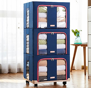 Bộ 3 Túi Đựng Chăn Màn Khung Sắt Gấp Gọn miDoctor (CÓ CHỌN MÀU)