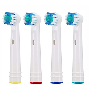 Cho máy Braun Oral B, SB-17A Daily Bộ 4 đầu bàn chải đánh răng điện thay thế, Phá tan mọi mảng bám, cho răng sáng bóng