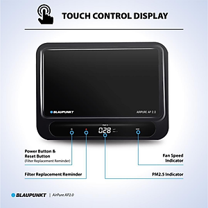 Máy Lọc Không Khí Ô Tô Cao Cấp Blaupunkt Airpure AP 2.0 Không Một Tiếng Ồn, Sử Dụng Bộ Lọc Hepa Lọc Không Khí - Khử Mùi, 3 Vị Trí Đặt Nhờ Dây Dẫn Dài 4m