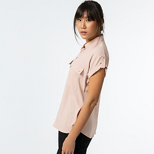 Áo Sơ Mi Nữ Áo Kiểu Đẹp Thời trang thiết kế Hity TOP106 (Kem Champagne)