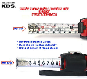 Thước phong thủy KDS PGX25-55WROM Tiếng Việt