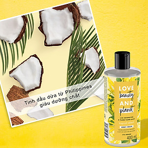 Sữa tắm LOVE BEAUTY & PLANET Sữa tắm lưu hương lưu hương với 100% tinh dầu Ngọc lan tây từ thiên nhiên 400ml