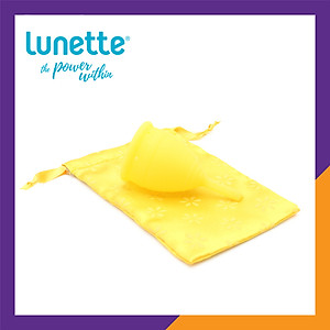 Cốc Nguyệt San Lunette Màu Vàng - Vật Liệu 100% Silicon Y Tế Đạt Chứng Nhận FDA - Nguyên Tem Niêm Phong - Sản Xuất Tại Phần Lan - Hàng Chính Hãng - Lunette Menstrual Cup Yellow