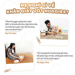 Combo 6 gói Khăn giấy ướt cho trẻ sơ sinh HUGGIES (Gói 72 tờ) - Chiết xuất Cao cao & Bơ hạt mỡ
