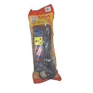 Ổ cắm kéo dài đa năng màu Đen công tắc 2 cực 3 ổ cắm 3 chấu có bảo vệ quá tải bằng CB Lioa 3DN2.52N