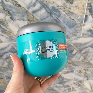 Dầu hấp ủ tóc nuôi dưỡng suôn mượt L'oreal Hair Spa Deep Nourishing Creambath 500ml